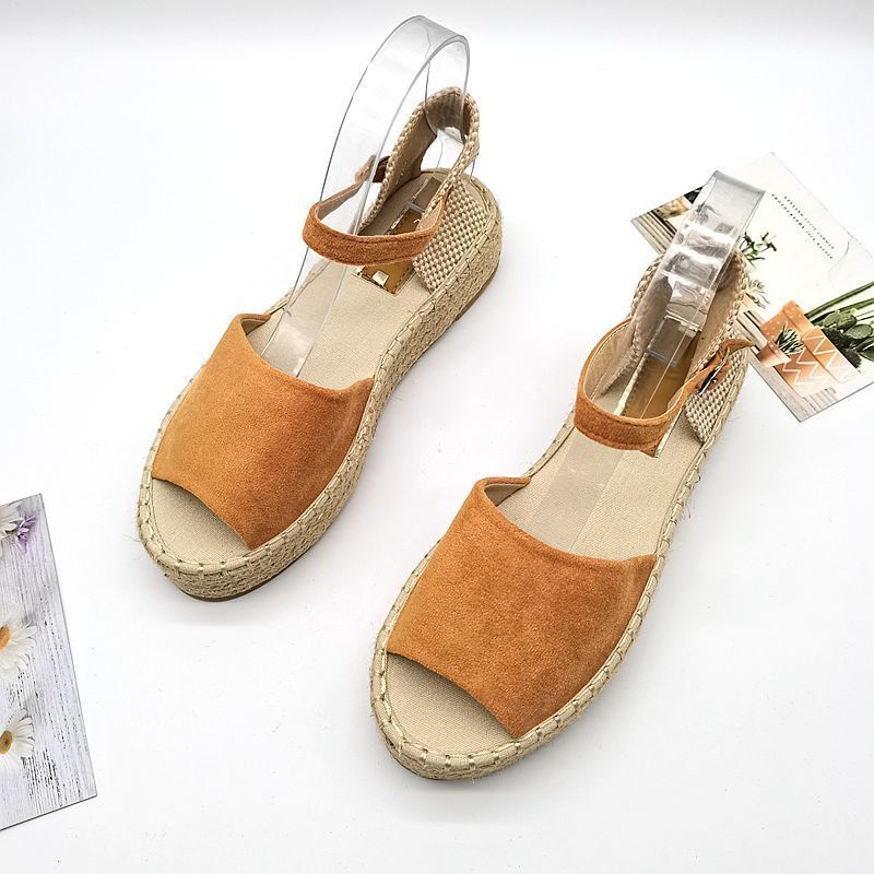 Giày Sandal Hở Mũi Đế Dày Quai Dây Có Khóa Cài Cỡ Lớn Cho Nữ