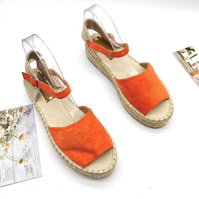 Giày Sandal Hở Mũi Đế Dày Quai Dây Có Khóa Cài Cỡ Lớn Cho Nữ