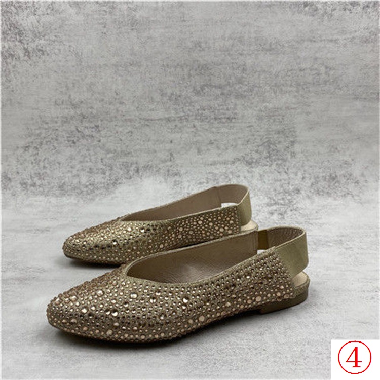 Giày Sandal Mũi Nhọn Đính Đá Thời Trang 2022 Cho Nữ