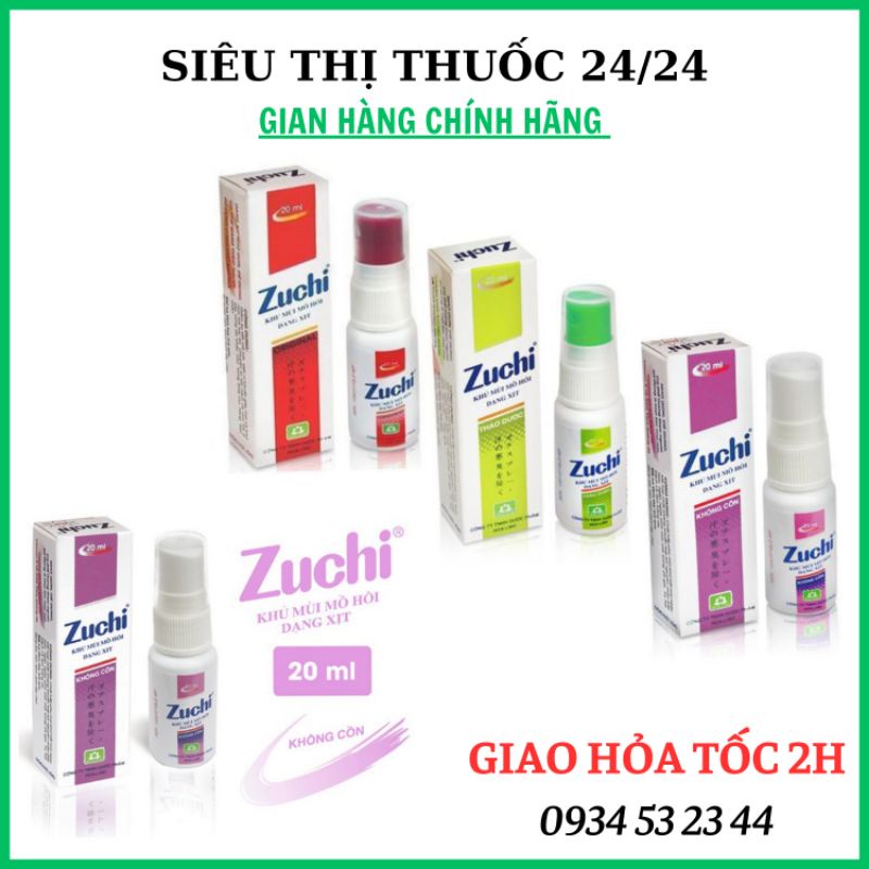 Xịt Khử Mùi Nách Zuchi  ⚡ CAM KẾT CHẤT LƯỢNG ⚡ Xịt Khử Mùi Cho Người Bị Hôi Nách Và Mồ Hôi Lòng Bàn Tay, Chân