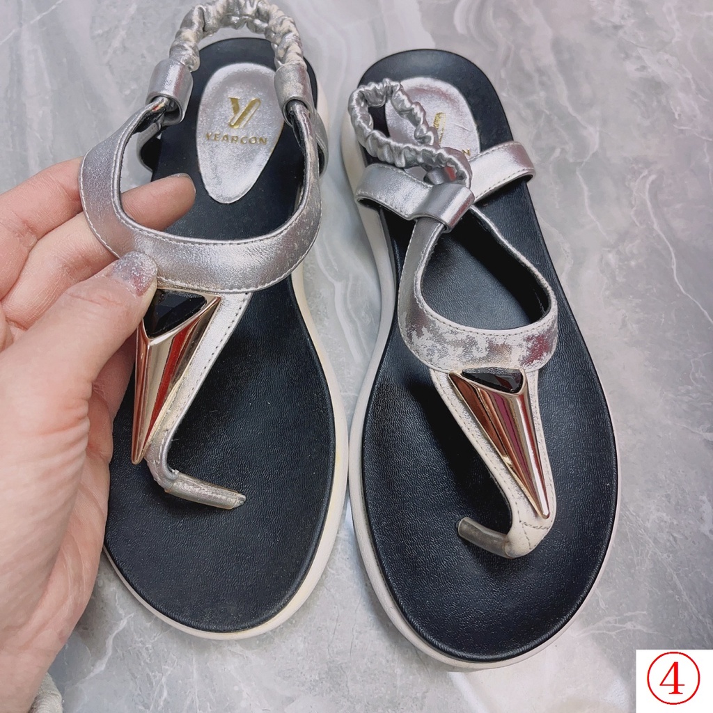 Giày Sandal Da Bò Đế Bằng Thời Trang Mùa Hè Cho Nữ