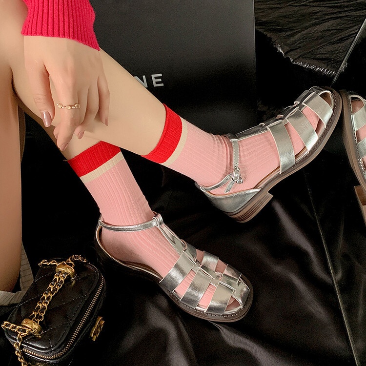 Sandal Cao Cấp Mùa Hè 2023 Đế Mềm Dày Phong Cách Phương Tây Cho Nữ