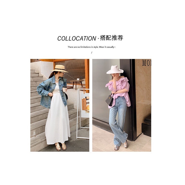 Sandal Cao Cấp Mùa Hè 2023 Đế Mềm Dày Phong Cách Phương Tây Cho Nữ