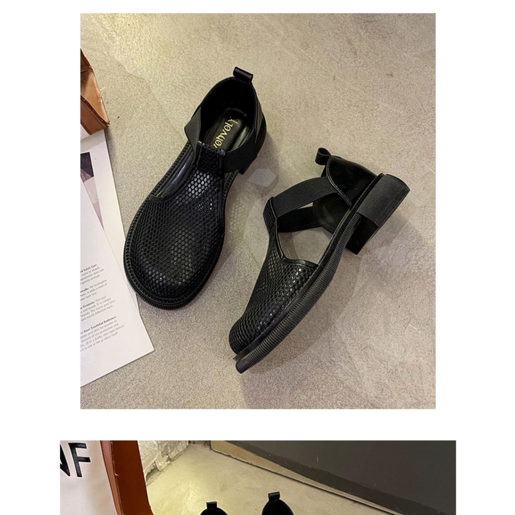 Giày Sandal Thể Thao Mùa Hè Năm Mới 2023 Đế Dày Phối Lưới Rỗng Thoáng Khí Cho Nữ