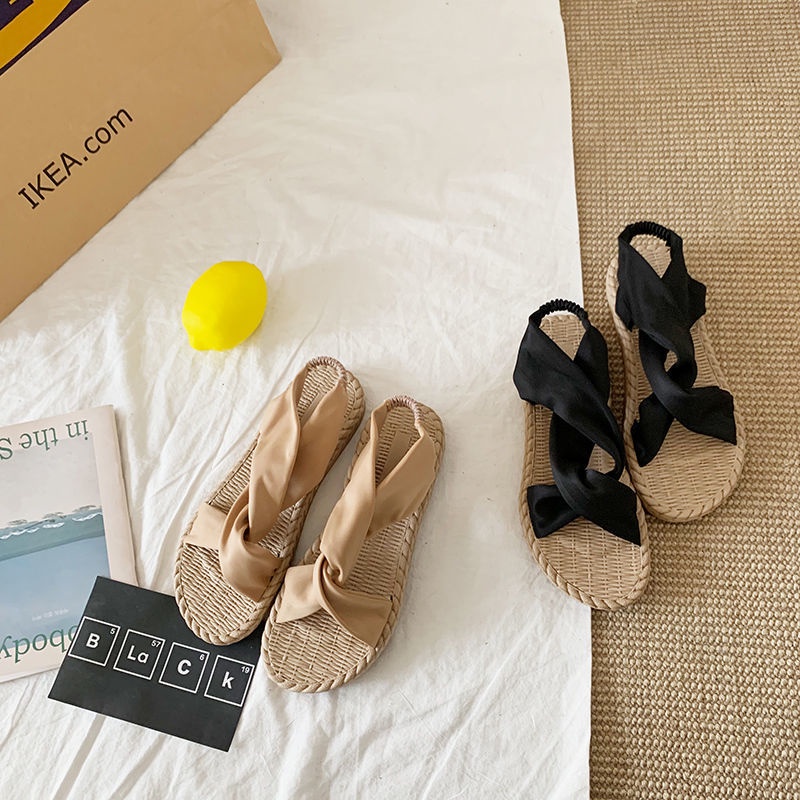 Giày Sandal Đế Bằng Phong Cách Hàn Quốc Thời Trang Mùa Hè 2022 Cho Nữ