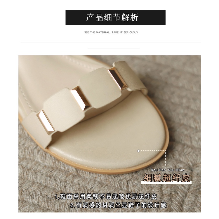 Sandal Đế Dày Thấp Phong Cách Mới Thời Trang Mùa Hè 2023 Dành Cho Nữ