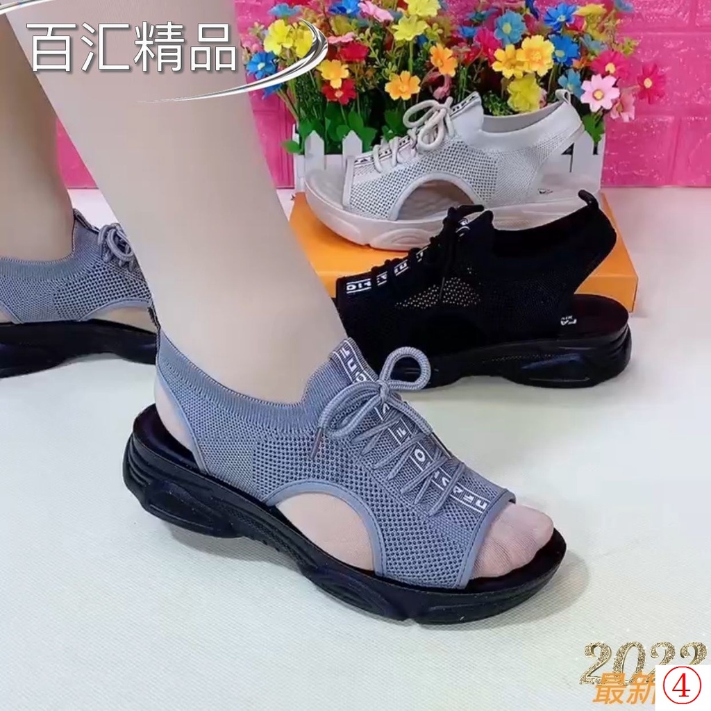 Giày Sandal Đế Mềm Phối Lưới Siêu Thoáng Khí Chống Trượt Thời Trang Mùa Hè Cho Nữ