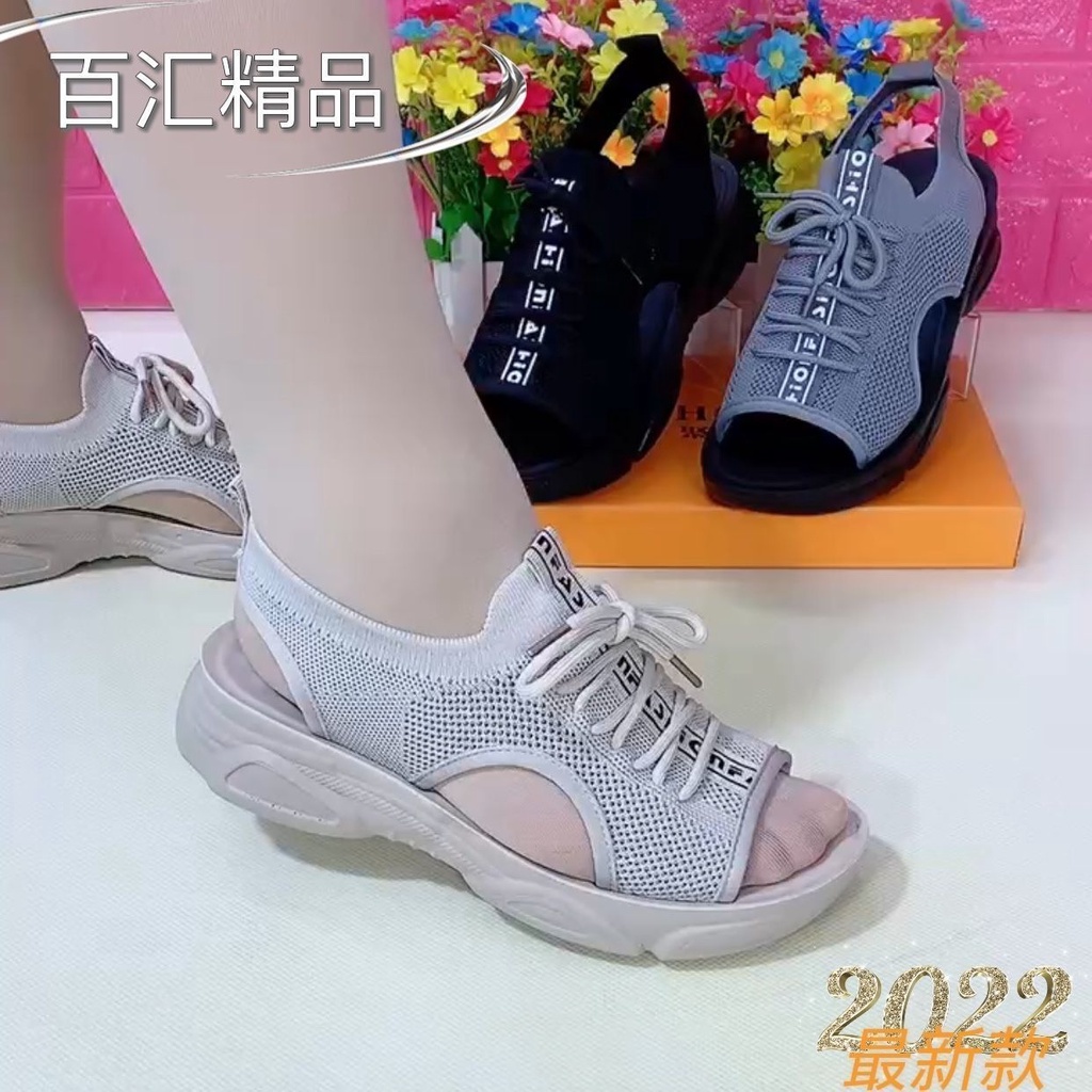 Giày Sandal Đế Mềm Phối Lưới Siêu Thoáng Khí Chống Trượt Thời Trang Mùa Hè Cho Nữ