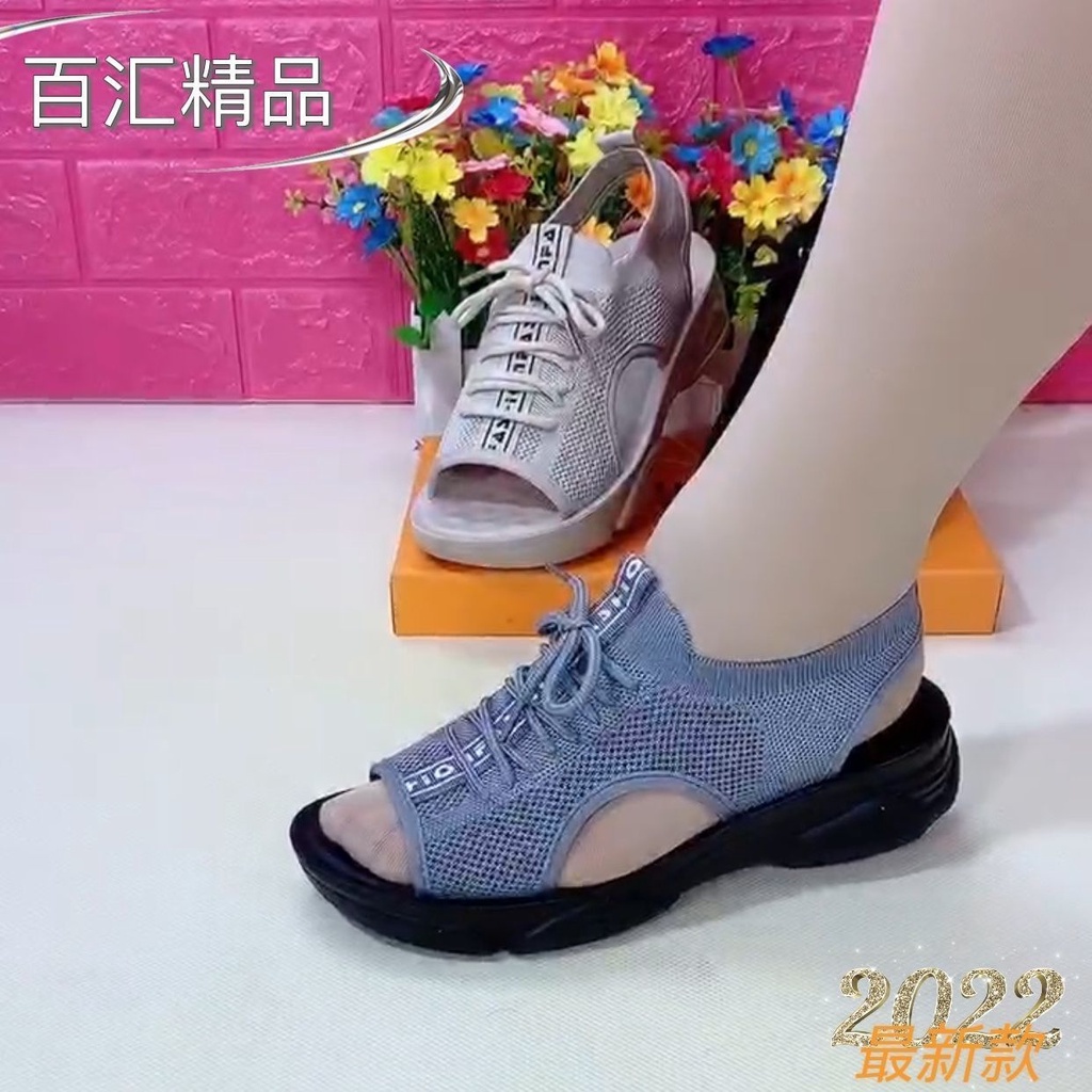 Giày Sandal Đế Mềm Phối Lưới Siêu Thoáng Khí Chống Trượt Thời Trang Mùa Hè Cho Nữ