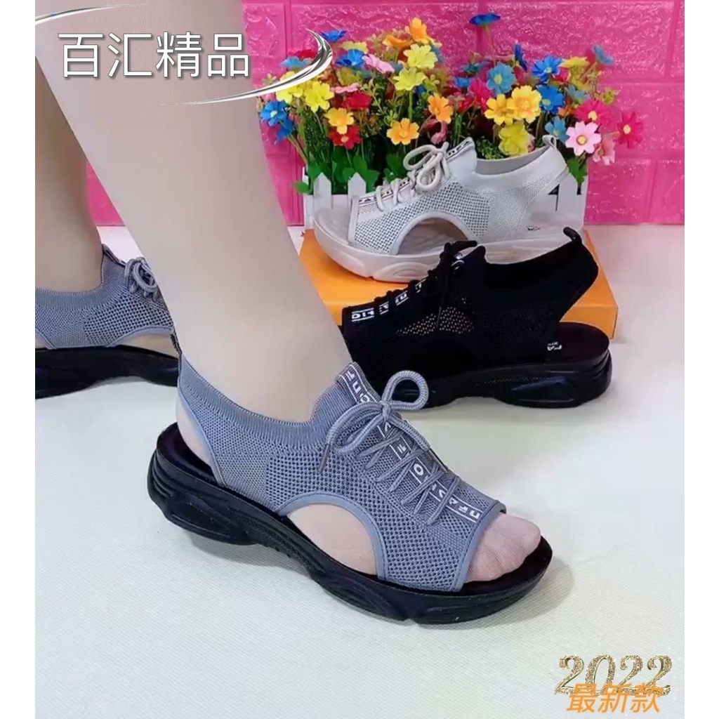 Giày Sandal Đế Mềm Phối Lưới Siêu Thoáng Khí Chống Trượt Thời Trang Mùa Hè Cho Nữ
