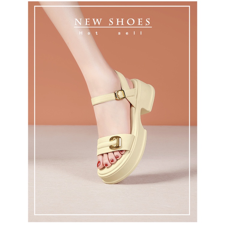 Sandal Đế Xuồng Dày Dặn Phong Cách Thời Trang Mùa Hè 2023 Dành Cho Nữ