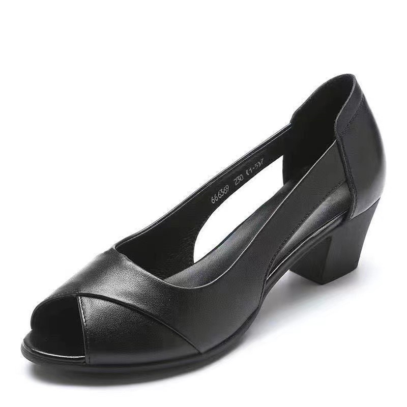 Giày Cao Gót Da Mềm Chống Trượt Thời Trang Mùa Hè 2023 Cho Nữ