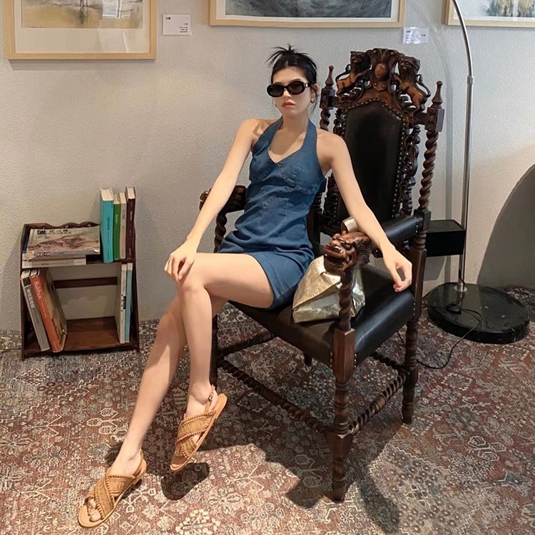 Giày Sandal Đế Bằng Phong Cách Dân Tộc Thời Trang Mùa Hè 2022 Dành Cho Bạn Nữ