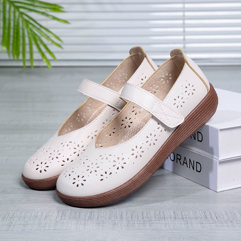 Giày Sandal Đế Mềm Khoét Lỗ Thoáng Khí Thời Trang Mùa Hè Cho Nữ