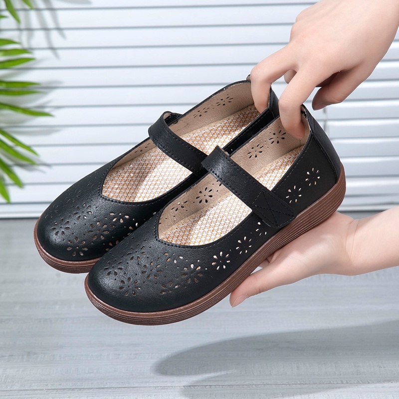 Giày Sandal Đế Mềm Khoét Lỗ Thoáng Khí Thời Trang Mùa Hè Cho Nữ