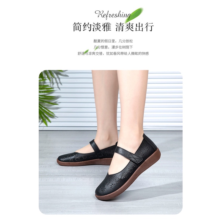 Giày Sandal Đế Mềm Khoét Lỗ Thoáng Khí Thời Trang Mùa Hè Cho Nữ