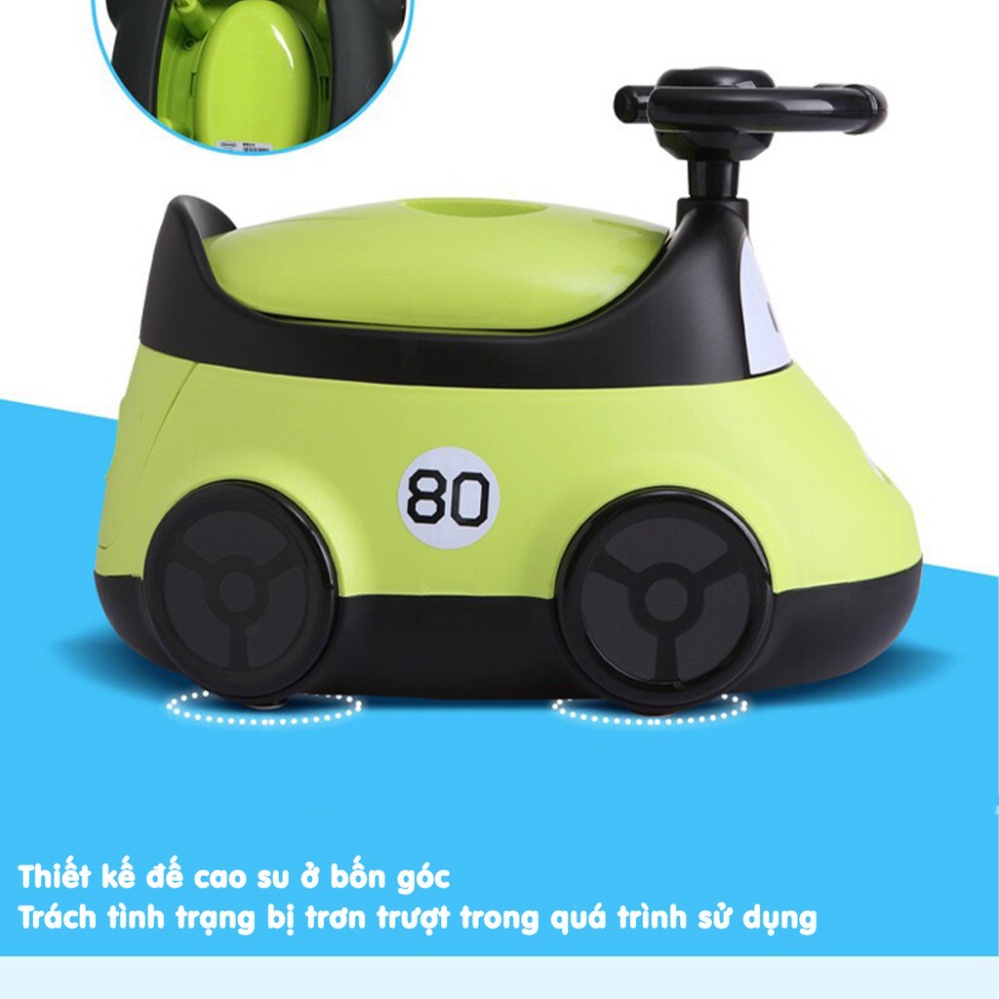 Bô ô tô cho trẻ em có vô lăng và khung hình bánh xe cho bé tập đi vệ sinh tự lập _SIÊU GIÁ RẺ