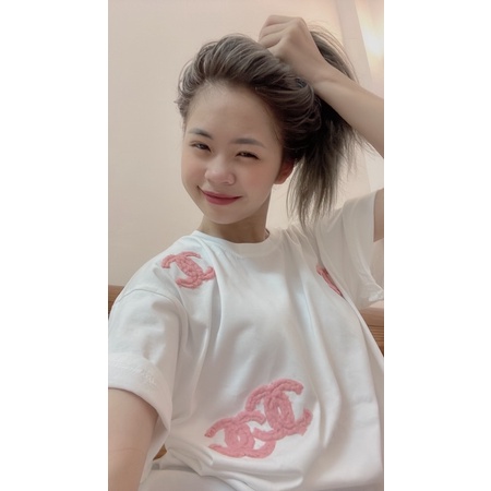 Áo phông thêu lông ảnh thật