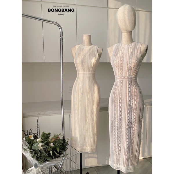 ĐẦM BODY REN LƯỚI SÁT NÁCH DÁNG BASIC ĐI TIỆC SIÊU TÔN DÁNG
