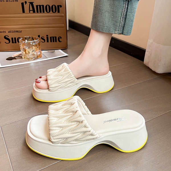 Dép sỏ ngón nữ đế cao dép lê đế dày chống trượt bánh xốp Hàn Quốc