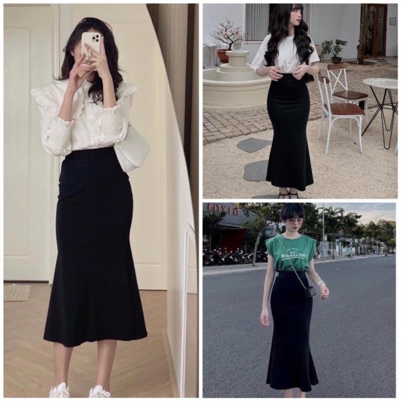 [Hàng Hot] Chân Váy Dài Đuôi Cá Cạp Cao Co Giãn Tôn Dáng Siêu Đẹp❣️Váy Ôm Dáng Xòe Tôn V3