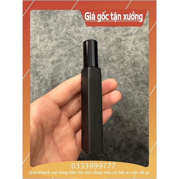 Combo 10 chai 10ml thủy tinh màu đen