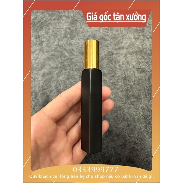 Combo 10 chai 10ml thủy tinh màu đen