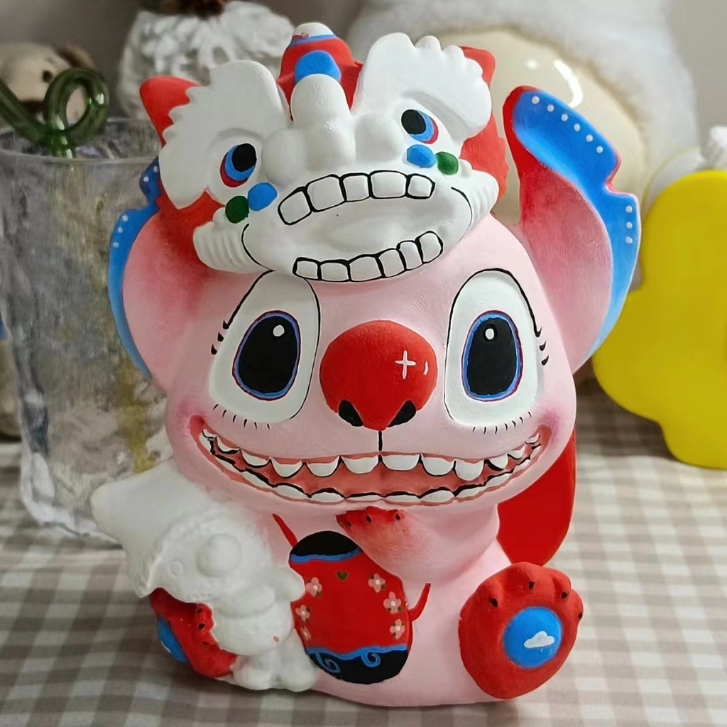 Ống Heo Tiết Kiệm Bằng vinyl Họa Tiết Hoạt Hình graffiti DIY