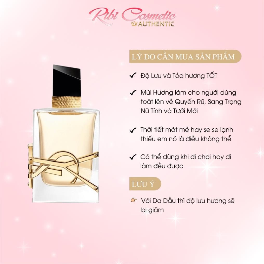 Nước Hoa Nữ 𝒀𝑺𝑳 Libre 2019 Edp - Mùi Hương Rosé Blackpink - Ribicosmetics chiết 10ml chính hãng | BigBuy360 - bigbuy360.vn