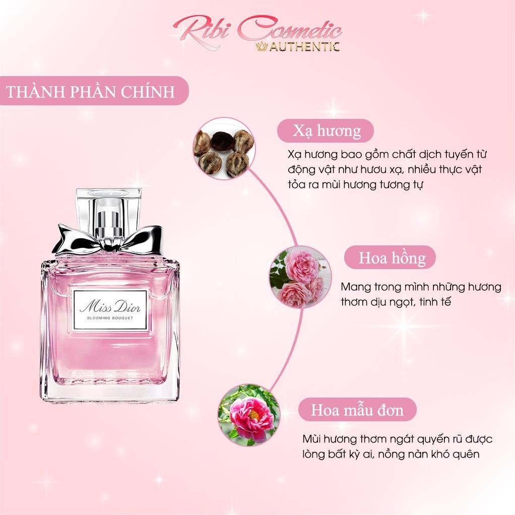 Nước Hoa Nữ Miss Dior Blooming Bouquet Edt - Mùi Hương Yêu Thích Của Jisoo Blackpink Ribicosmetics chiết 10ml chính hãng | BigBuy360 - bigbuy360.vn