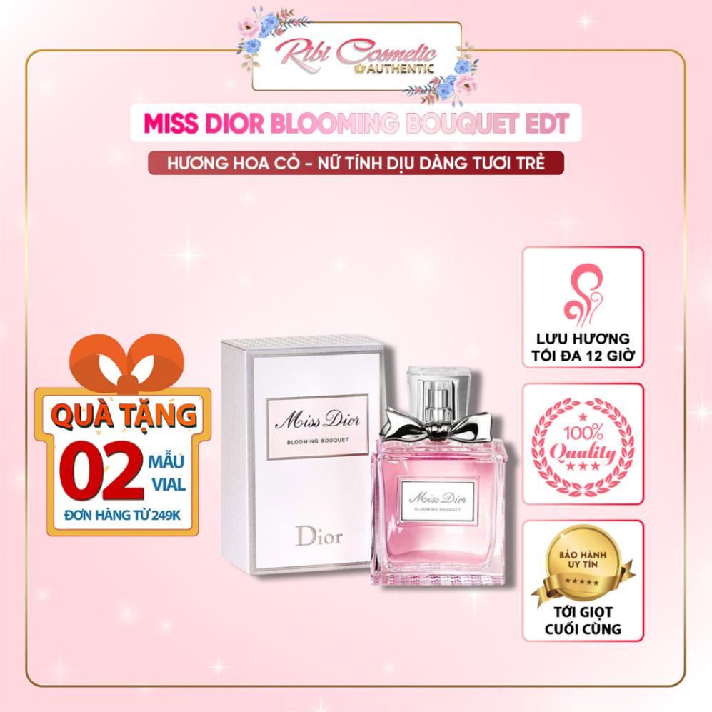 Nước Hoa Nữ Miss Dior Blooming Bouquet Edt - Mùi Hương Yêu Thích Của Jisoo Blackpink Ribicosmetics chiết 10ml chính hãng