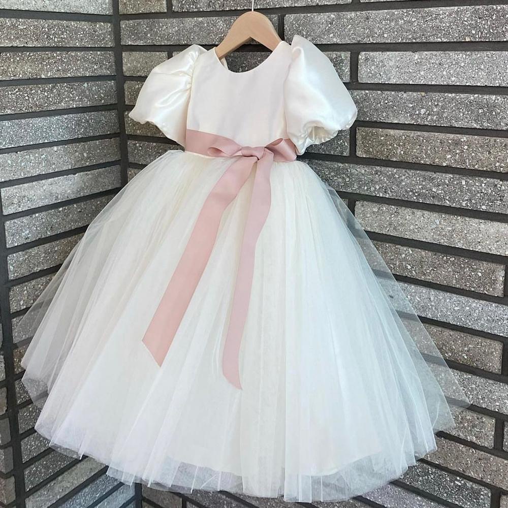 Đầm công chúa cho bé gái Tutupetti dây hồng phong cách Hàn Quốc