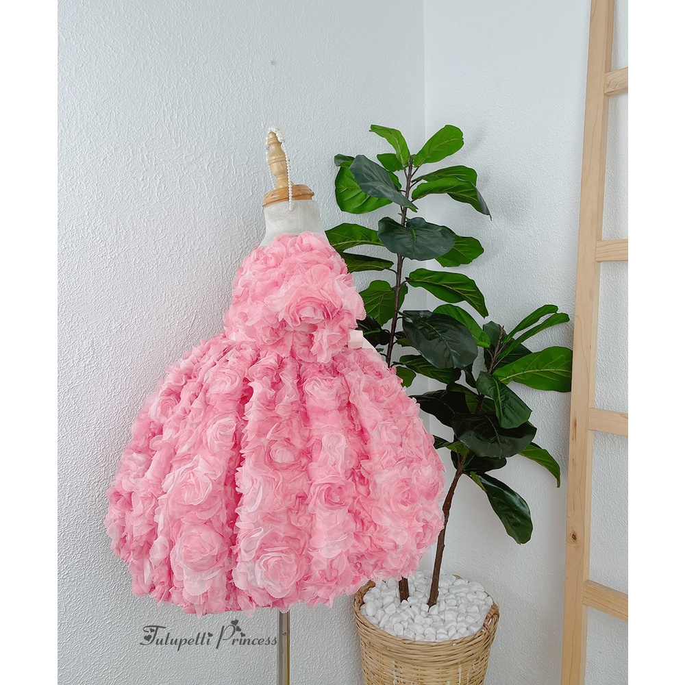 Đầm công chúa cho bé gái Tutupetti hoa hồng đáng yêu