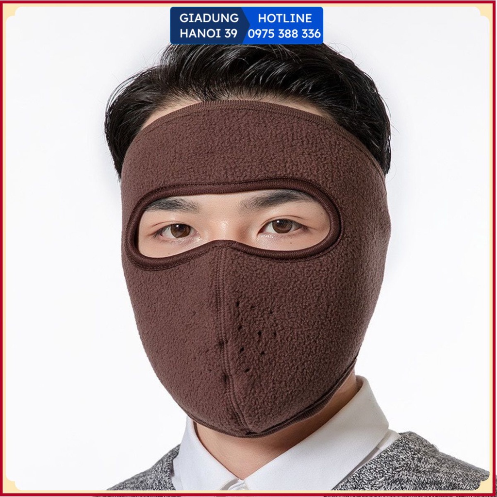 Khẩu trang ninja chất nỉ chống lạnh chống bụi 2in1