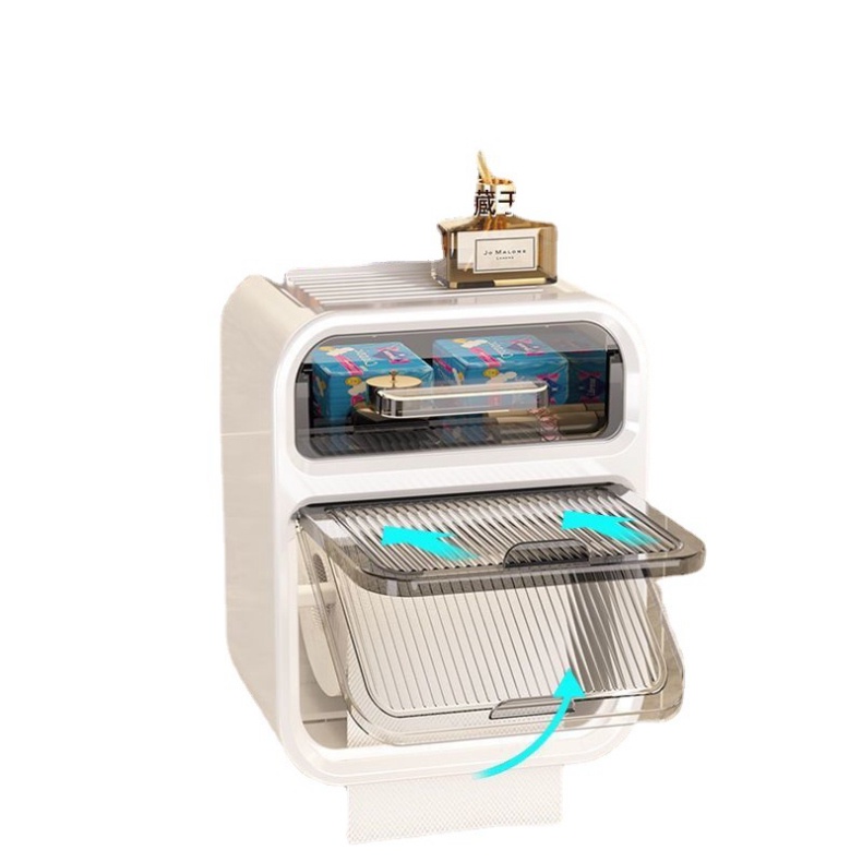 Hộp Đựng Giấy Vệ Sinh 2 Tầng Cao Cấp (tặng kèm 1 miếng dán)