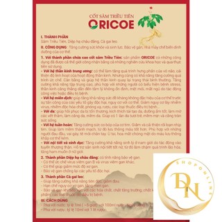 Cốt sâm Triều Tiên ORICOE