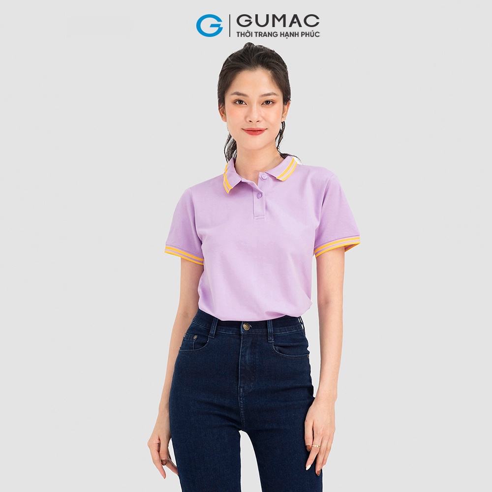 Áo Polo Nữ Thời Trang Gumac ATC08032 Phối Bo Sọc Nhiều Màu | BigBuy360 - bigbuy360.vn