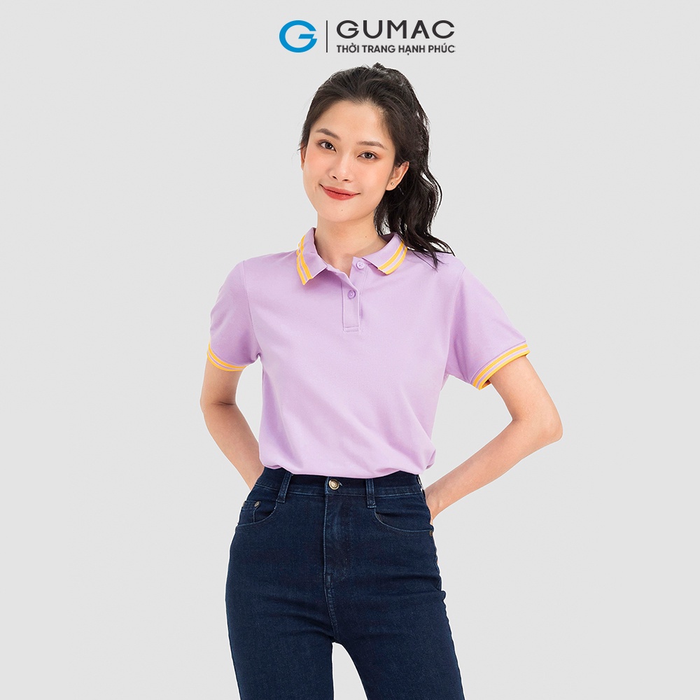 Áo Polo Nữ Thời Trang Gumac ATC08032 Phối Bo Sọc Nhiều Màu | BigBuy360 - bigbuy360.vn