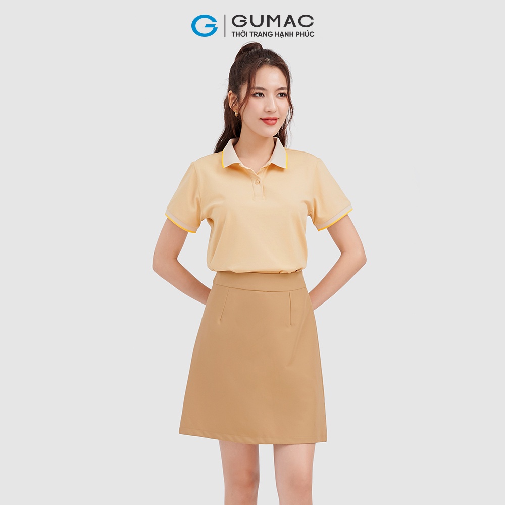 Áo Polo Nữ Thời Trang Gumac ATC08028 Phối Bo Vải Cá Sấu Nhiều Màu | BigBuy360 - bigbuy360.vn