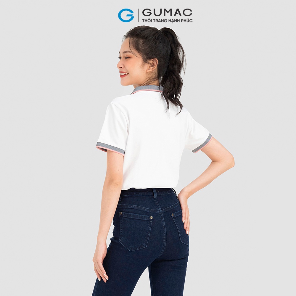 Áo Polo Nữ Thời Trang Gumac ATC08028 Phối Bo Vải Cá Sấu Nhiều Màu | BigBuy360 - bigbuy360.vn