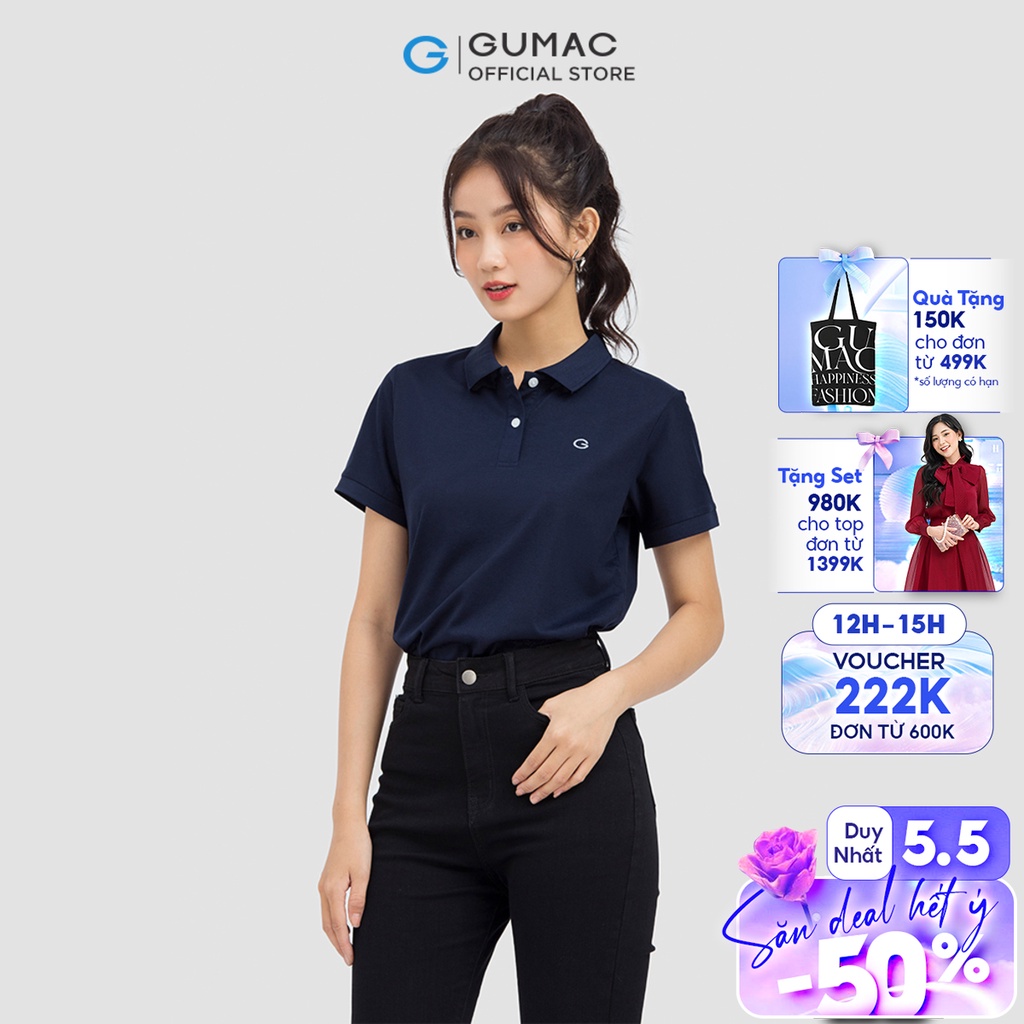 Áo polo thêu chữ ATC06014 thời trang GUMAC | BigBuy360 - bigbuy360.vn