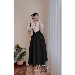 SET ÁO SƠ MI BÈO + YẾM VÁY