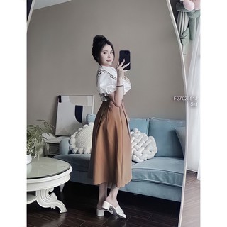 SET ÁO SƠ MI BÈO + YẾM VÁY