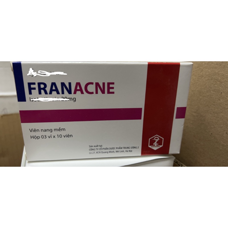 FRANACNE 20MG – ĐT MỤN TRỨNG CÁ NẶNG