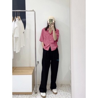 Áo sơ mi cộc tay buộc eo SM14