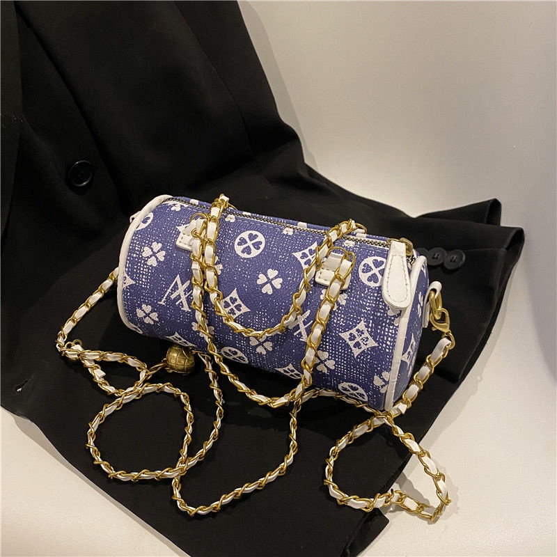 Túi Đeo Vai Hình Trụ In Họa Tiết Thời Trang Mùa Hè Cho Nữ