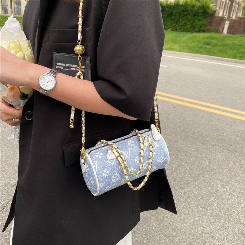 Túi Đeo Vai Hình Trụ In Họa Tiết Thời Trang Mùa Hè Cho Nữ