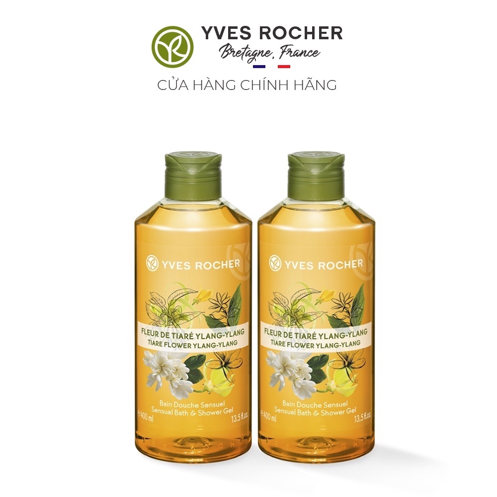 Combo 2 Sữa Tắm Yves Rocher Sensual Shower Gel Tiare Flower & Ylang Ylang 400ml