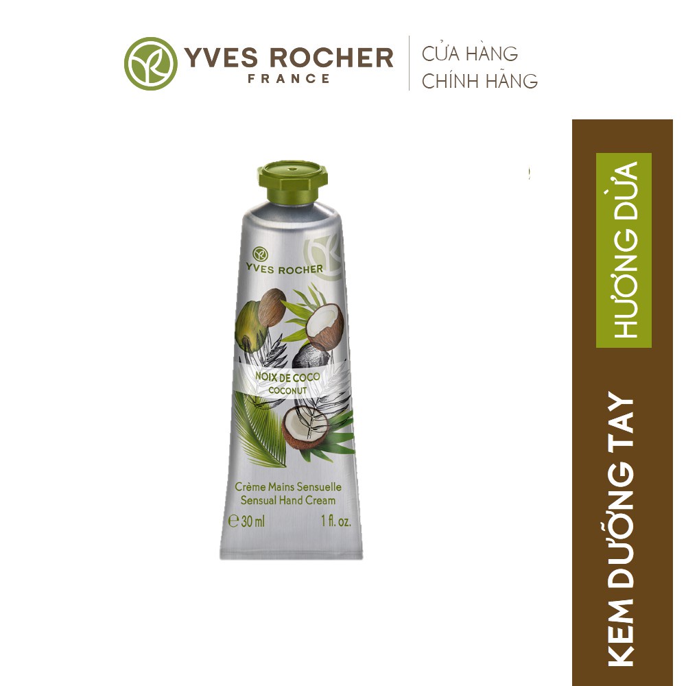 Kem Dưỡng Da Tay Yves Rocher Coconut Hand Cream 30ml