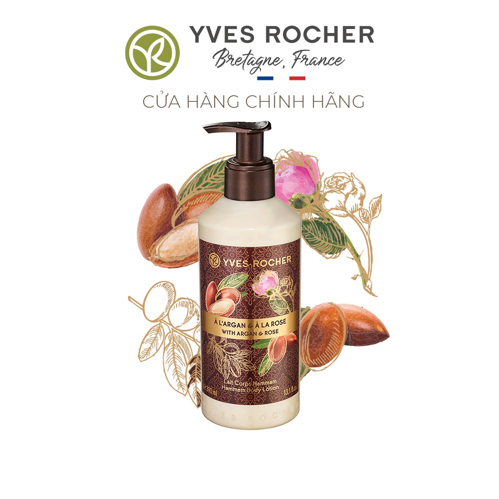 Sữa Dưỡng Thể Yves Rocher Argan Rose Retals Hammam Body Lotion 390ml